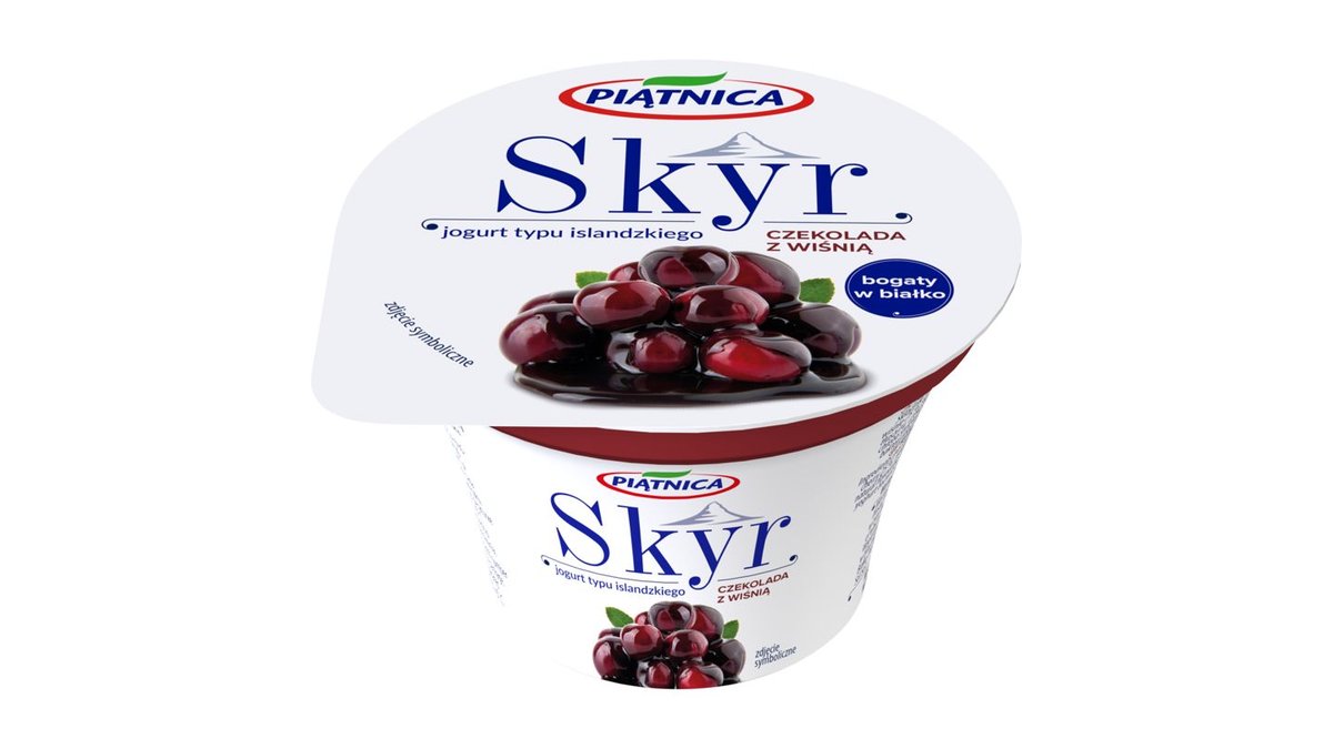 Piątnica Skyr jogurt typu islandzkiego czekoladowy z wiśnią 150 g