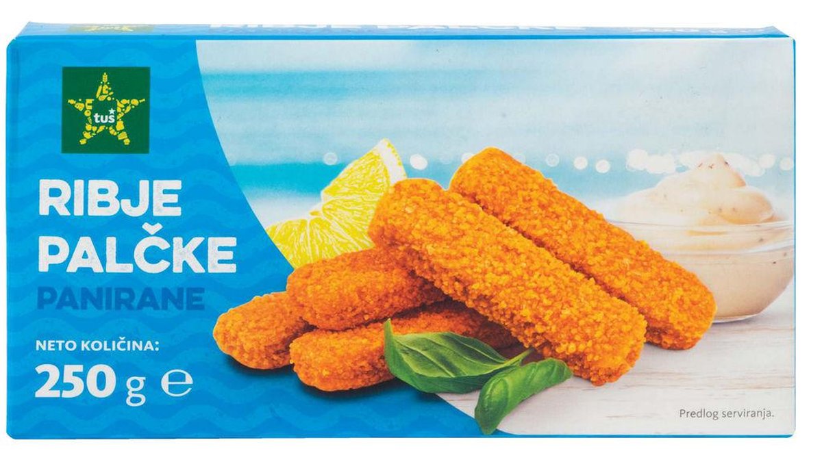 Ribje palčke Tuš, panirane, 250g | Tuš supermarket Ljubljana BTC | Wolt