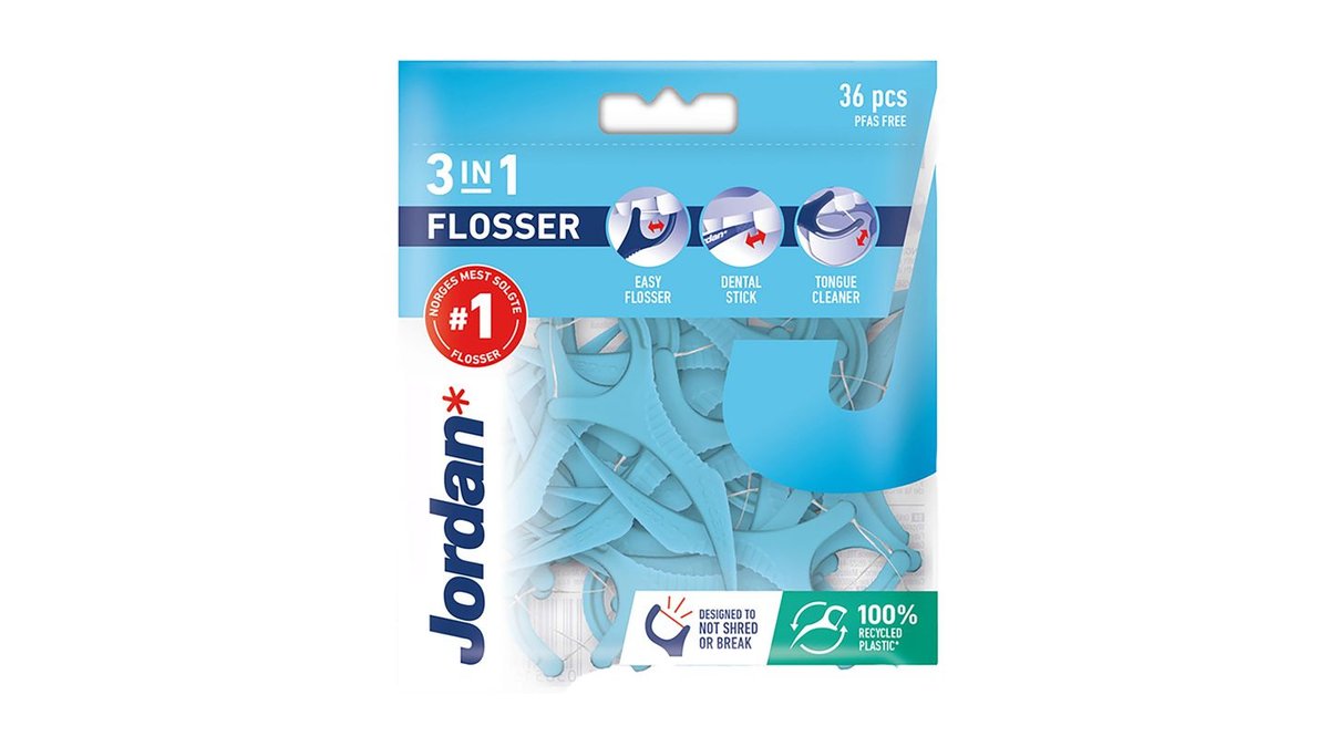 Jordan 3-in-1 Flosser hammaslankain 36kpl