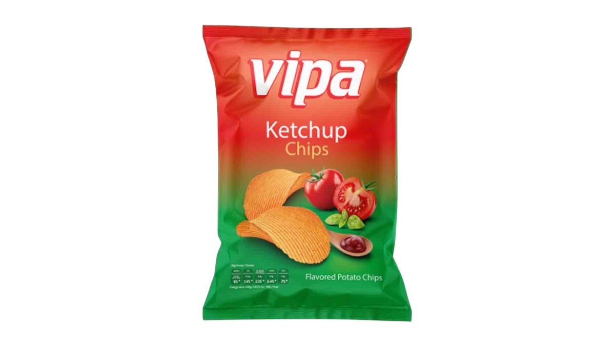 Vipa Chips Ribbed Ketchup 130Gr