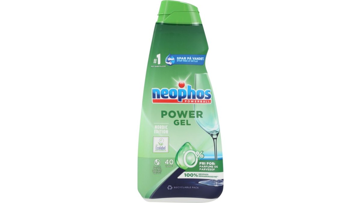 Maskinopvaskemiddel Allin1 power gel 0%, Neophos