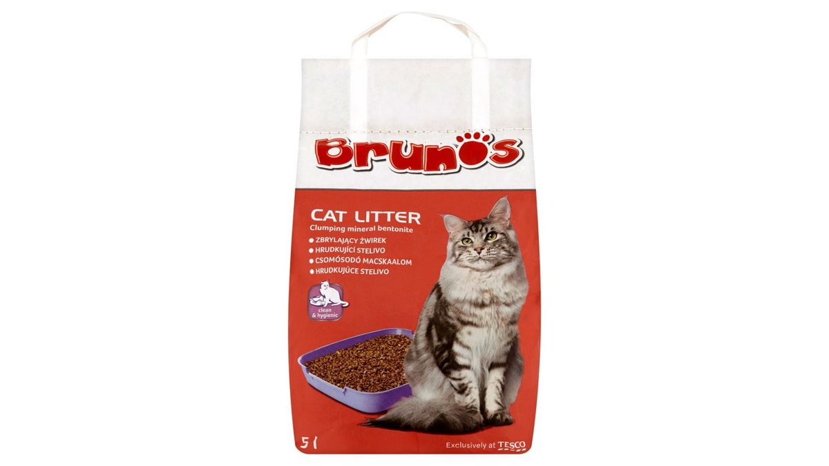 Brunos Hrudkující stelivo pro kočky 5l
