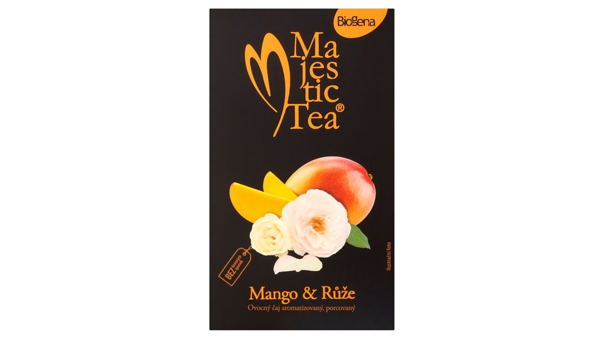 Biogena Majestic Tea Mango & růže ovocný čaj aromatizovaný, porcovaný 20 x 2,5g