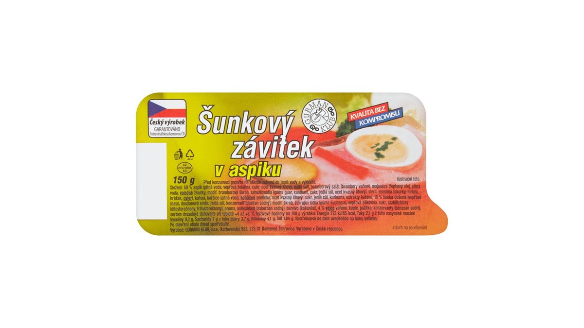 Gurmán Klub Šunkový závitek v aspiku 150g