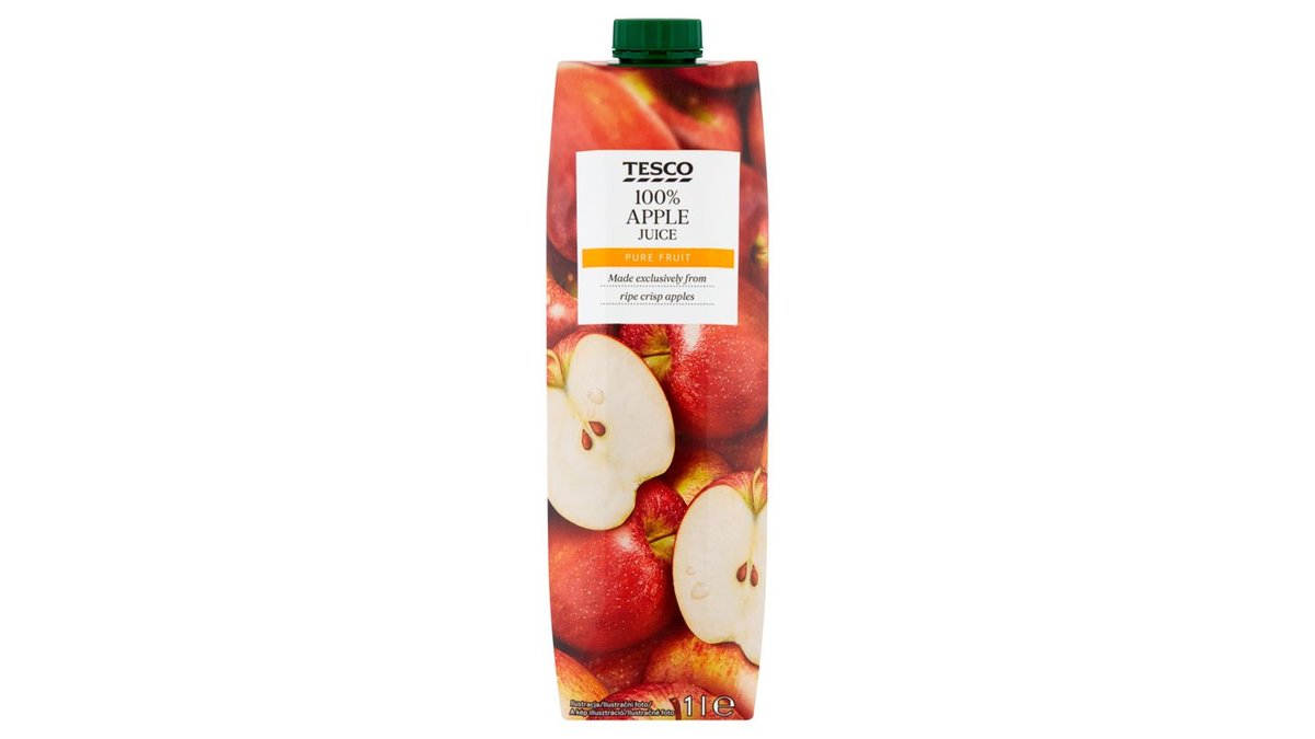 Tesco 100% jablečná šťáva 1l
