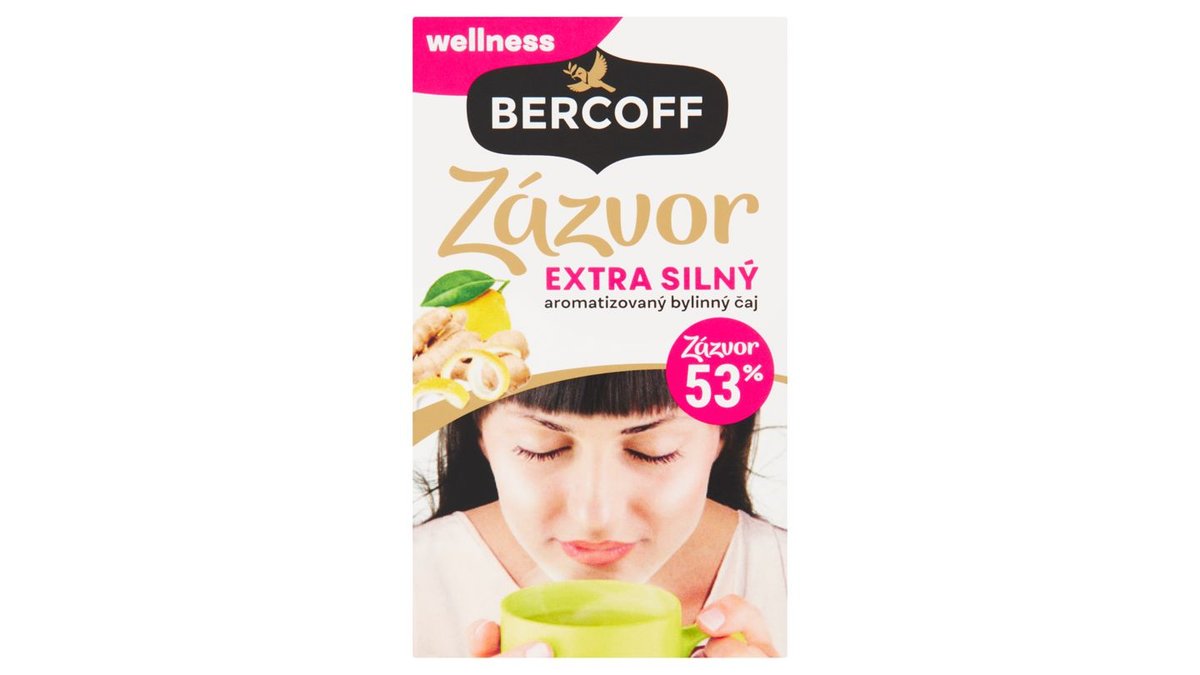 Bercoff Klember Wellness Zázvor extra silný aromatizovaný bylinný čaj 20 x 2g
