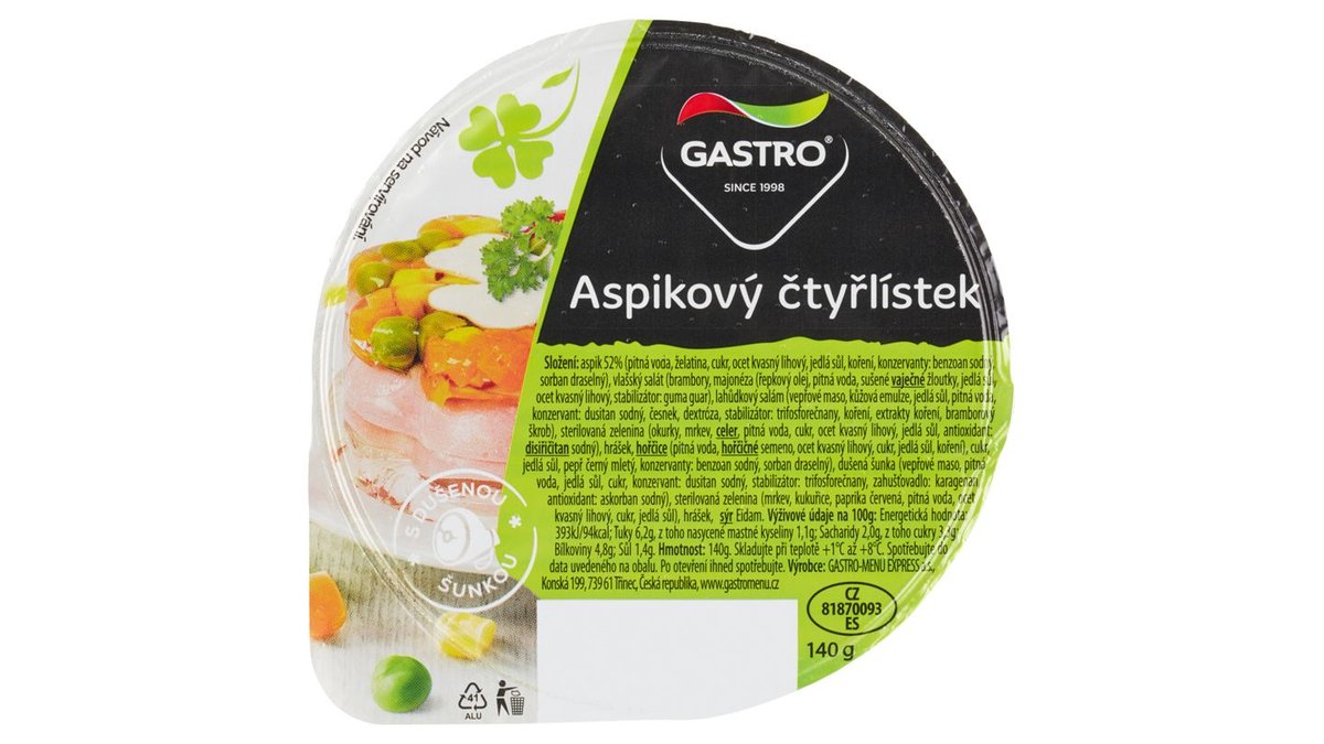 Gastro Aspikový čtyřlístek 140g