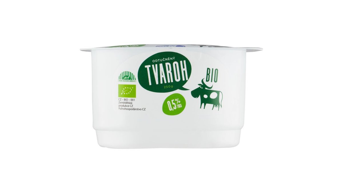 Milko Organic low-fat cottage cheese, 250 g
