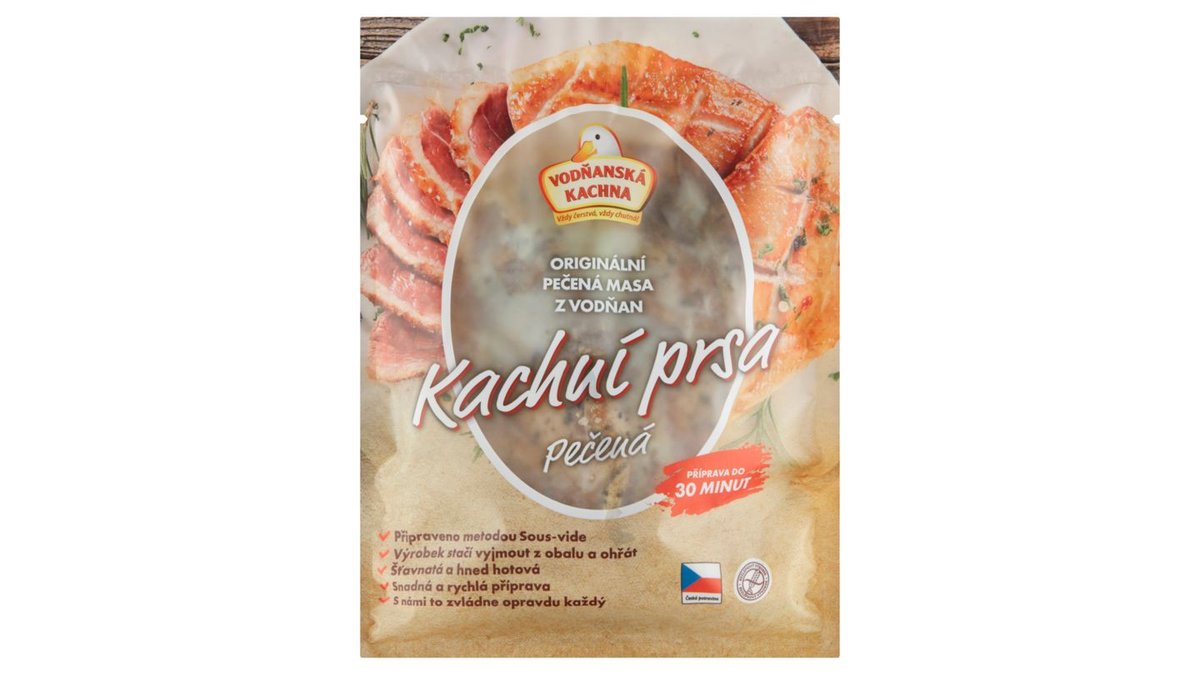 Vodňanská kachna Kachní prsa pečená sous-vide, 530 g
