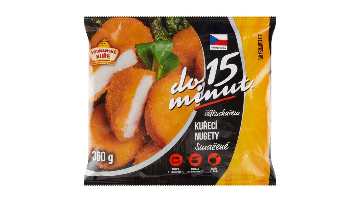 Vodňanské Kuře Do 15 minut Kuřecí nugety smažené 360g