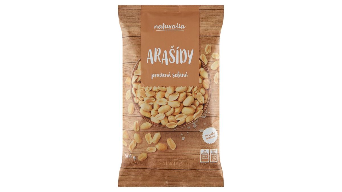 Naturalia Arašídy pražené solené 500g