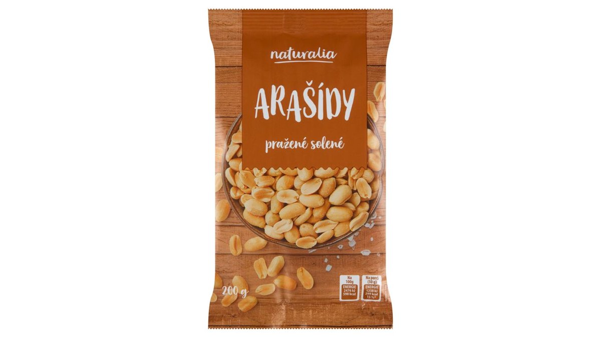 Naturalia Arašídy pražené solené 200g