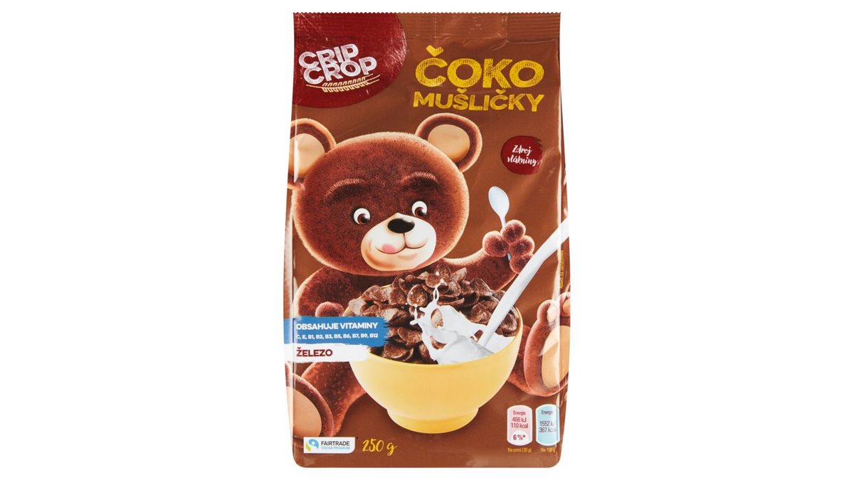 Crip Crop Čoko mušličky 250g