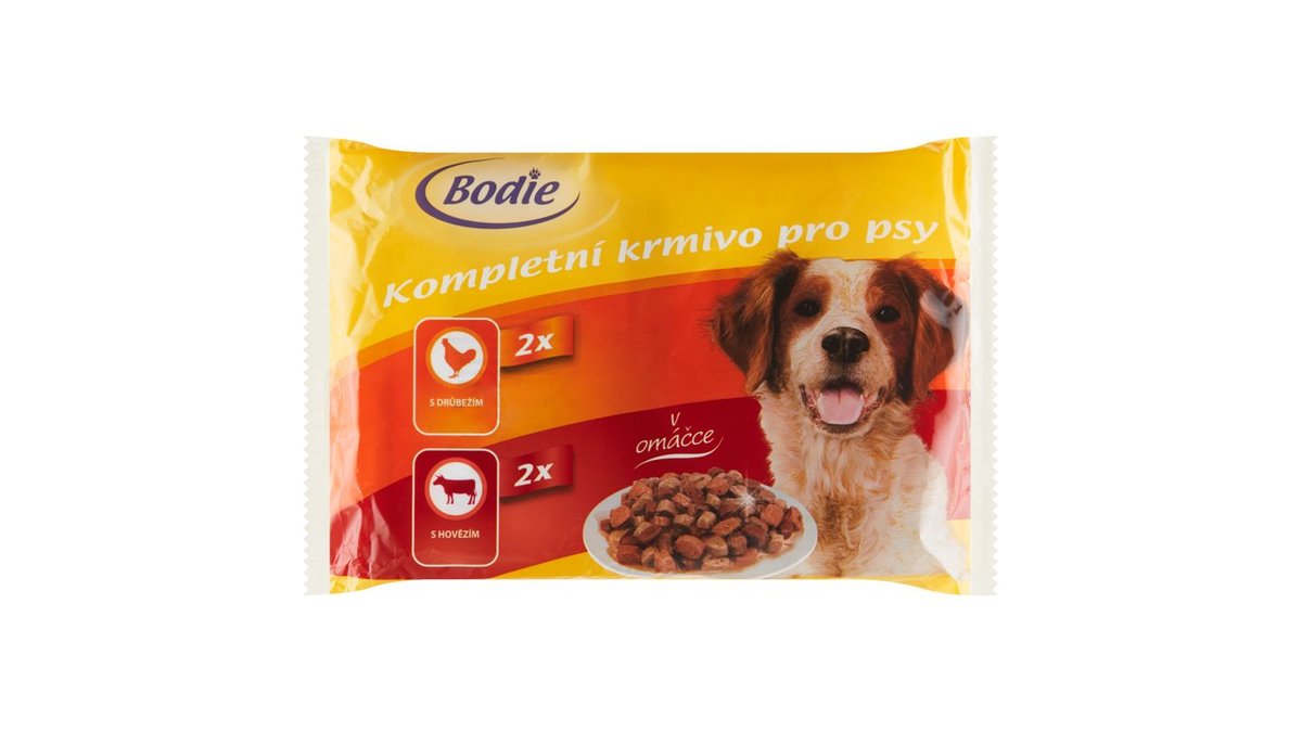 Bodie Kompletní krmivo pro psy v omáčce 4 x 100g