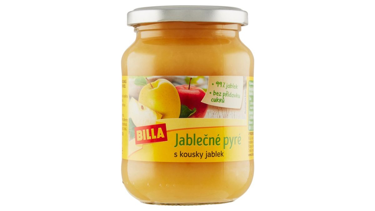 BILLA Jablečné pyré s kousky jablek 350g