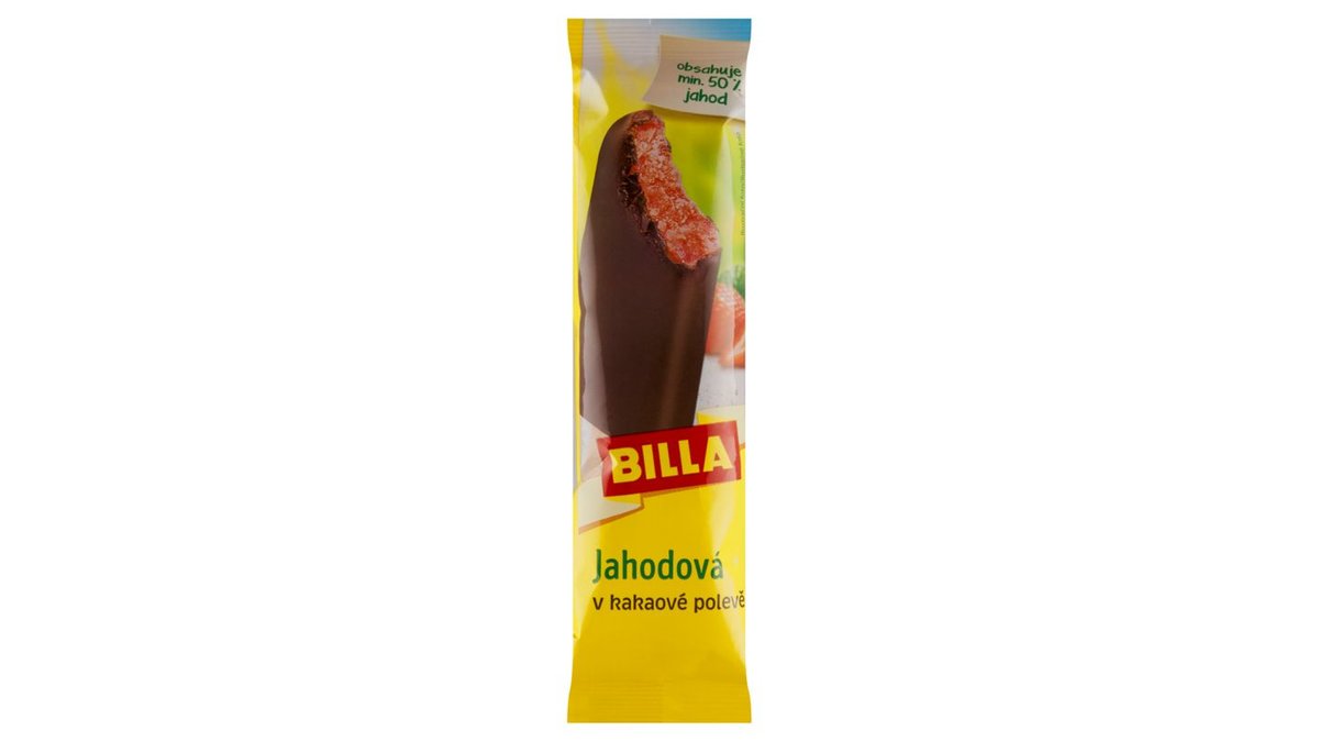 BILLA Jahodový mražený krém v kakaové polevě 60g
