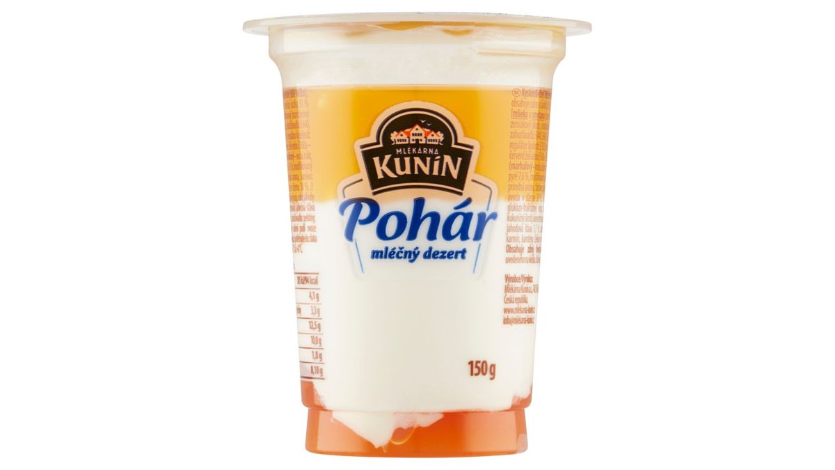 Mlékárna Kunín Pohár mléčný dezert meruňka 150g