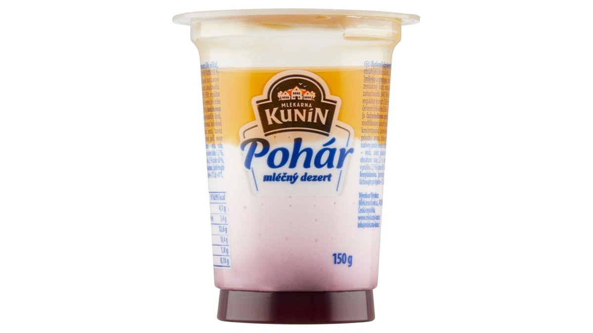 Mlékárna Kunín Pohár mléčný dezert s borůvkovou příchutí 150g