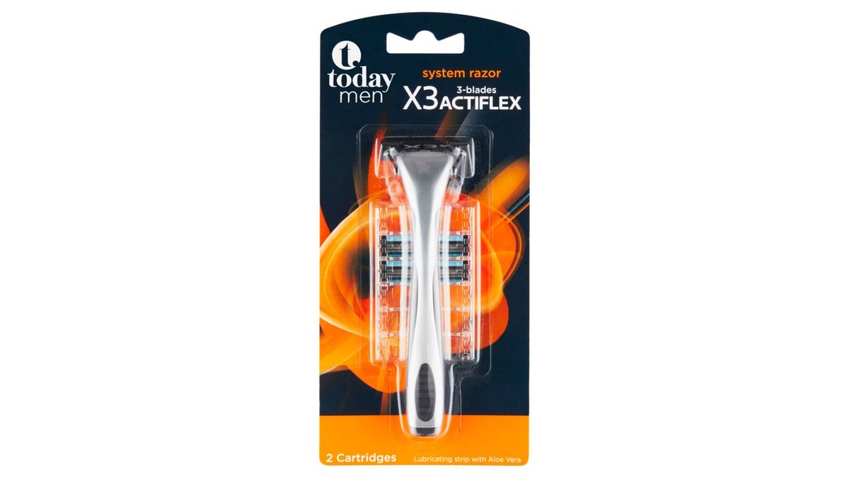 today Men X3 Actiflex holicí strojek + 2 náhradní pružné čepele