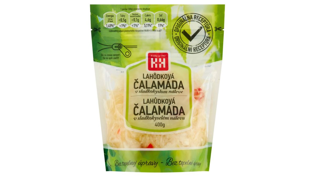 H+H Lahůdková čalamáda v sladkokyselém nálevu 400g