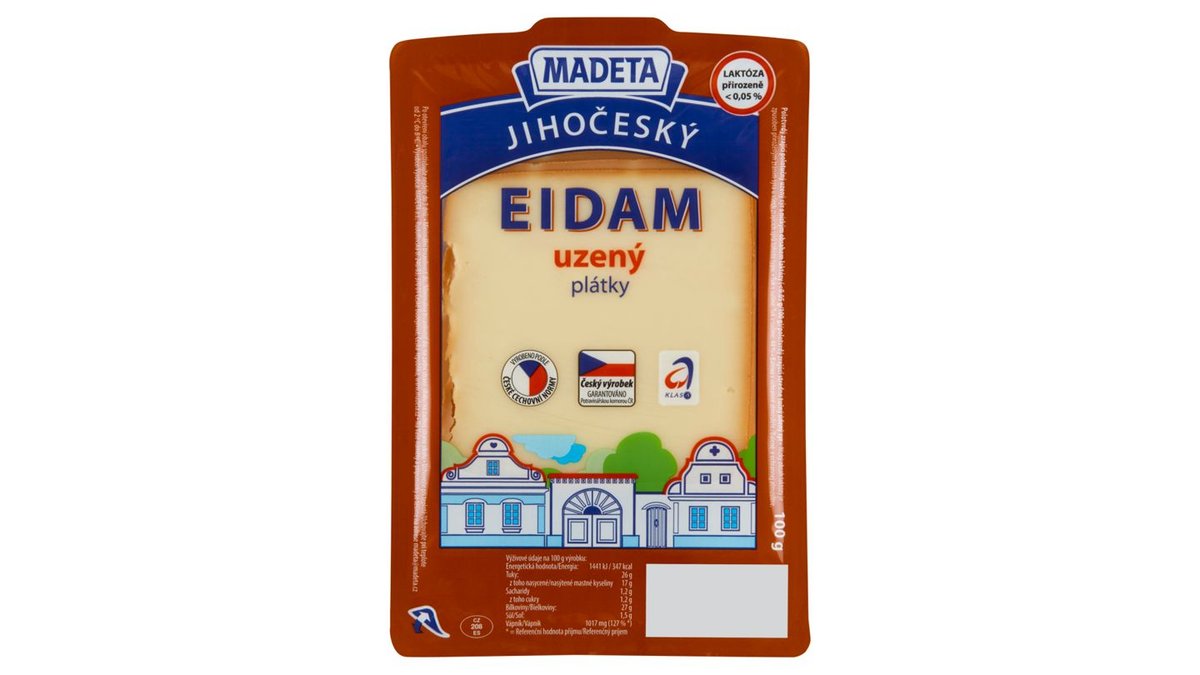 Madeta Jihočeský eidam uzený plátky 100g
