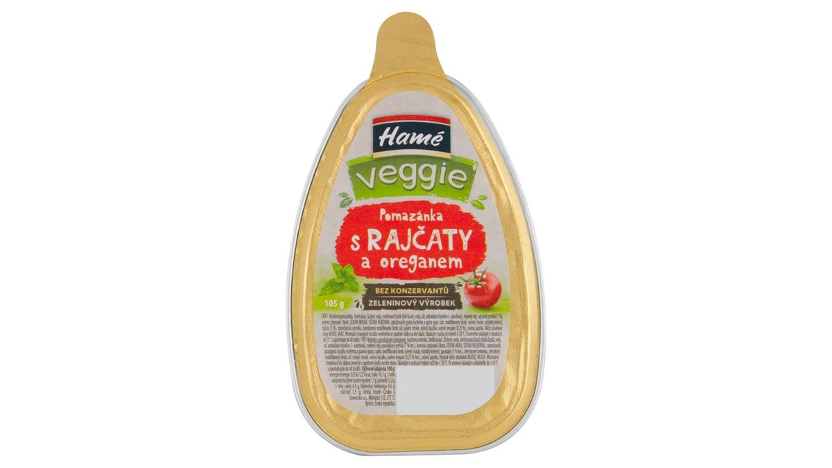 Hamé Veggie pomazánka s rajčaty a oreganem 105g