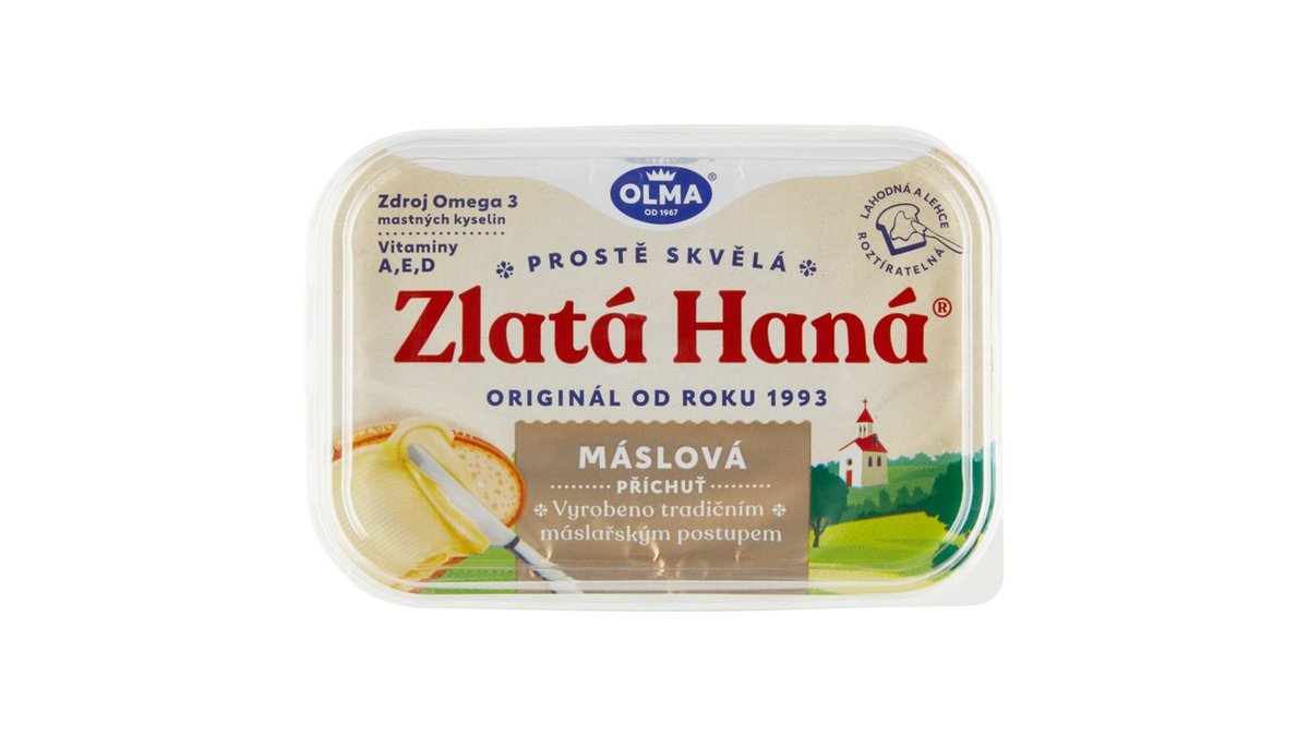 Olma Zlatá Haná máslová příchuť 250g