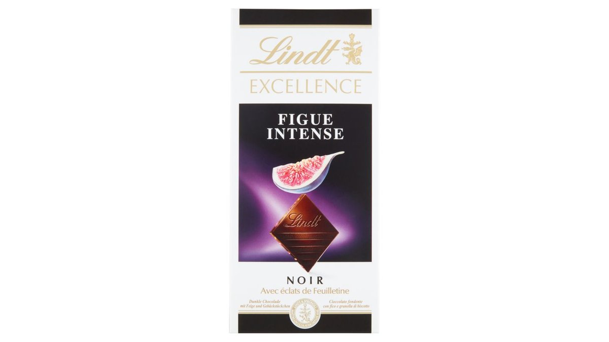 Lindt Excellence Hořká čokoláda s kousky fíků a sušenek 100g