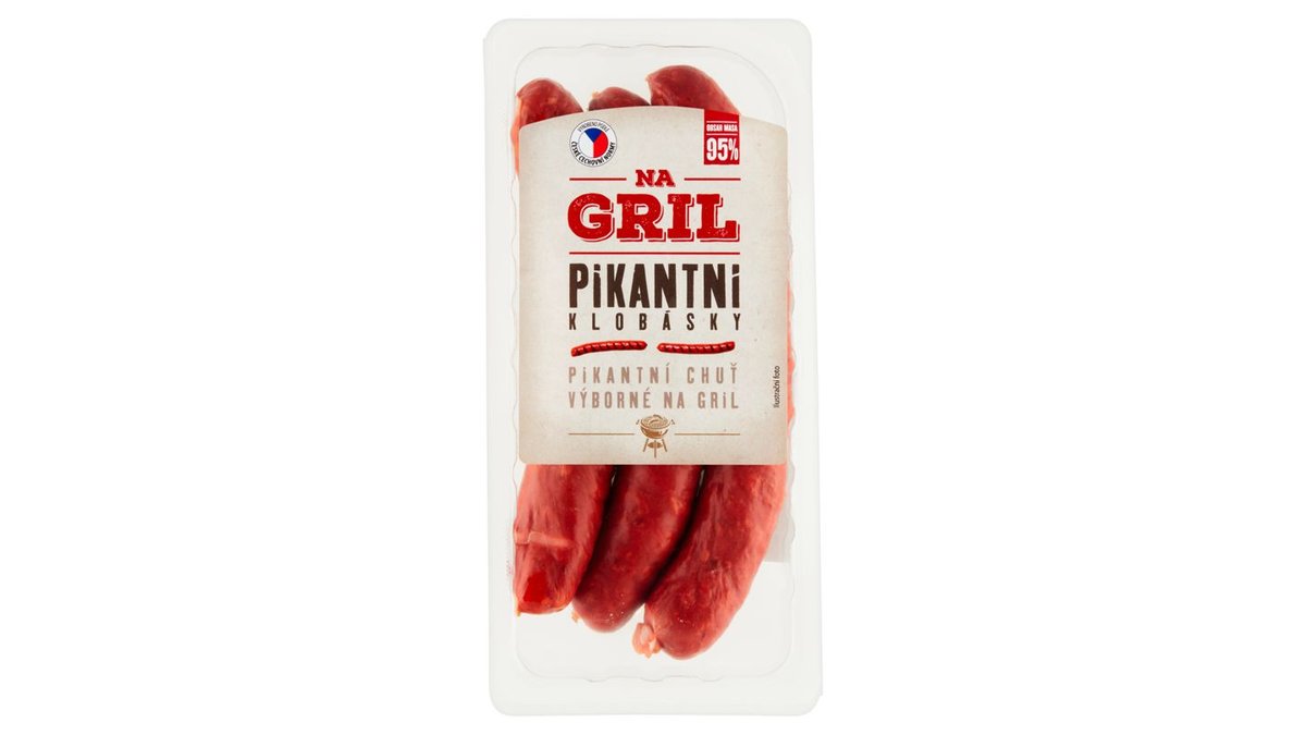 Na gril pikantní klobásky 300g