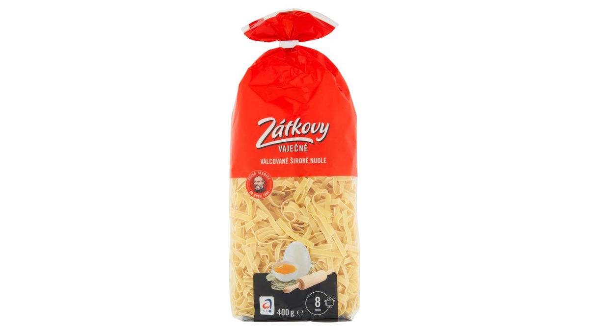 Zátkovy Vaječné Válcované široké nudle 400g