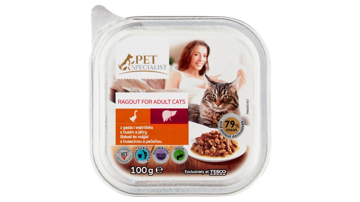 Tesco Pet Specialist S husím a játry 100g