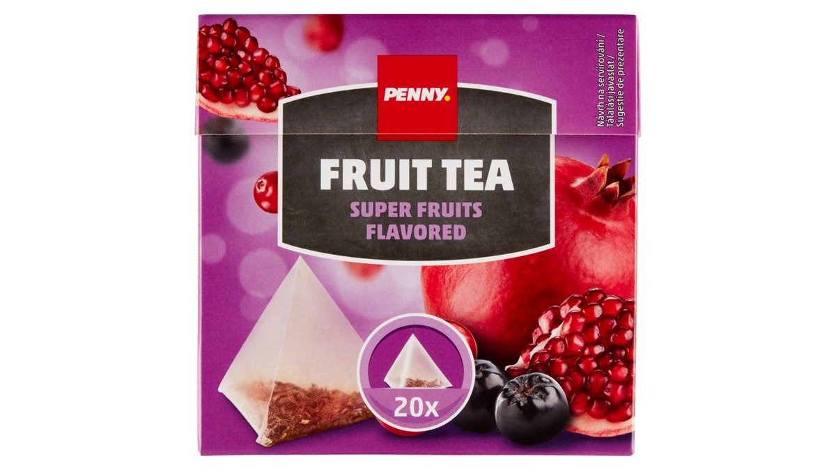 Penny Aromatizovaný ovocný čaj s příchutí brusinek a granátového jablka 20 x 2g (40g)