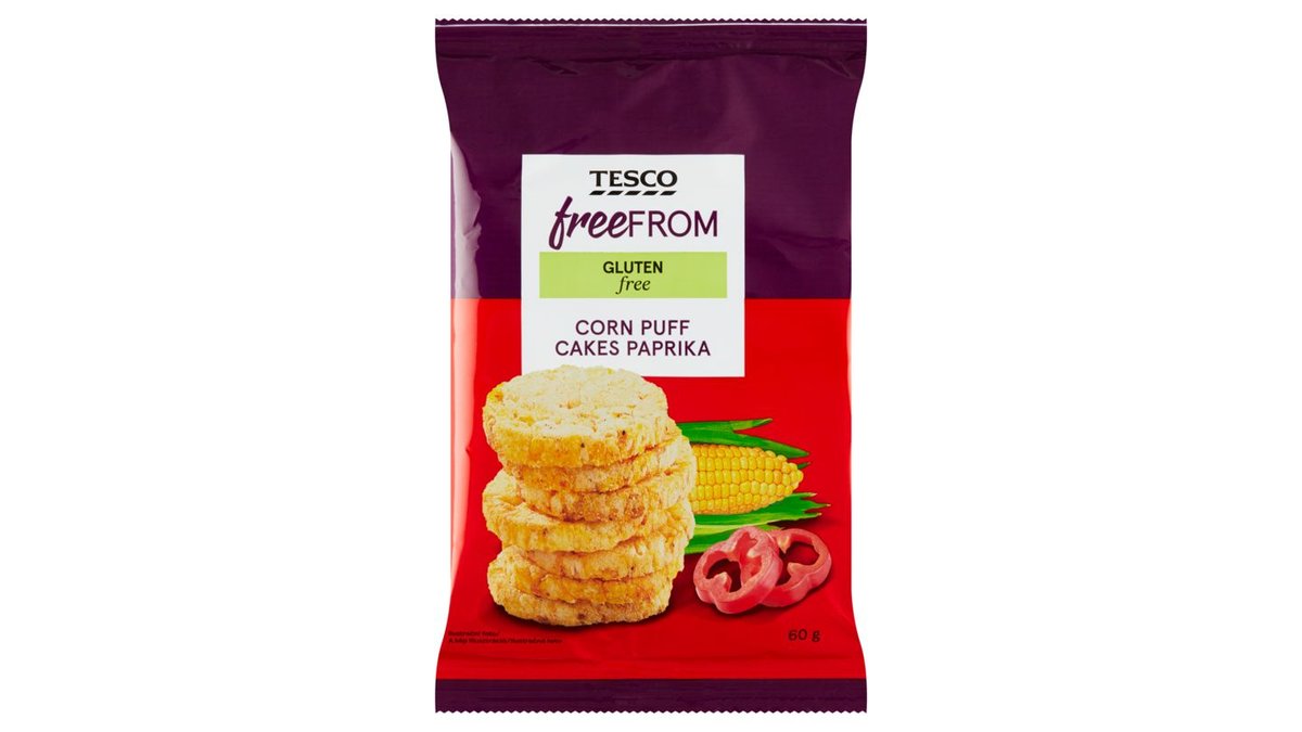 Tesco Free From Kukuřičné chlebíčky s paprikovou příchutí 60g
