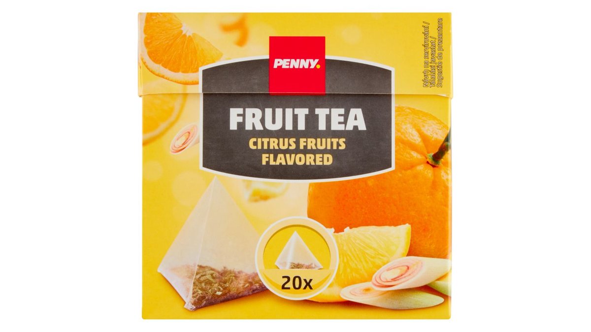 Penny Aromatizovaný ovocný čaj s příchutí citrusového ovoce 20 x 2g (40g)