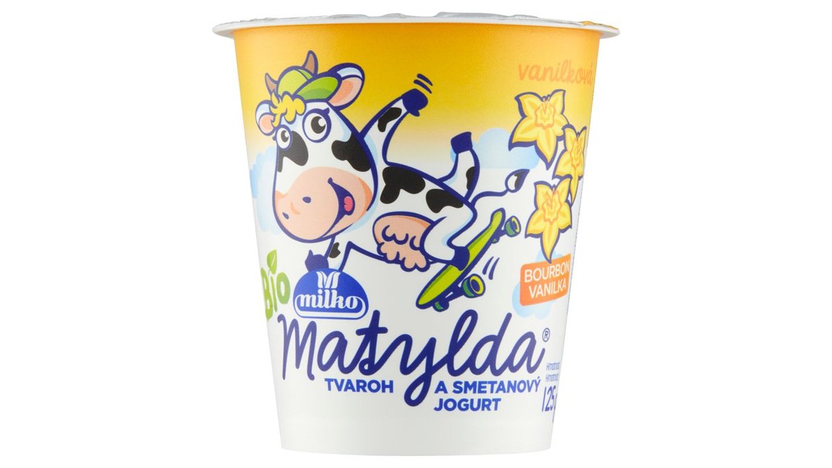 Milko Matylda Bio tvaroh a smetanový jogurt vanilková 125g