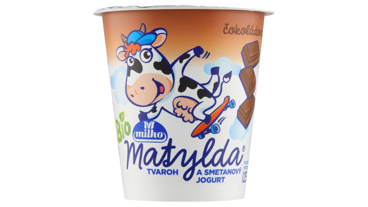 Milko Matylda Bio tvaroh a smetanový jogurt čokoládová 125g