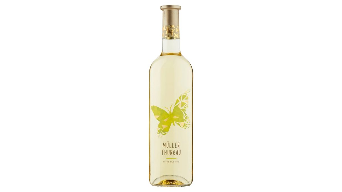 Motýl Müller Thurgau suché bílé víno 0,75l