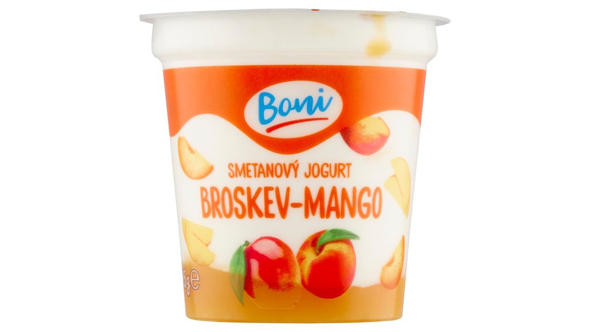 Boni Smetanový jogurt broskev-mango 145g