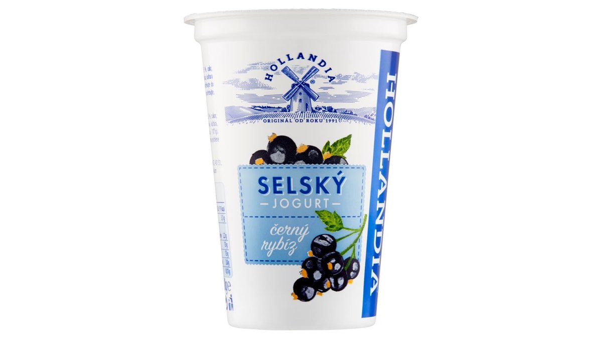 Hollandia Selský jogurt černý rybíz s kulturou BiFi 200g