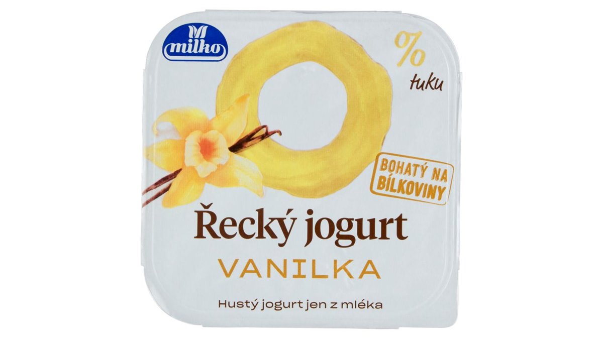 Milko Řecký jogurt vanilka 0 % 140g