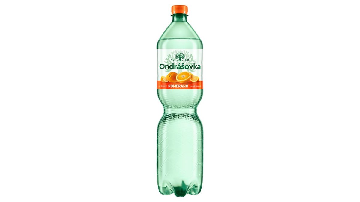Ondrášovka Jemně perlivá s příchutí pomeranč 1,5l