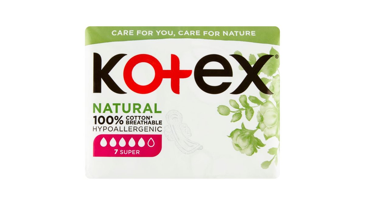 Kotex Natural super vložky 7 ks