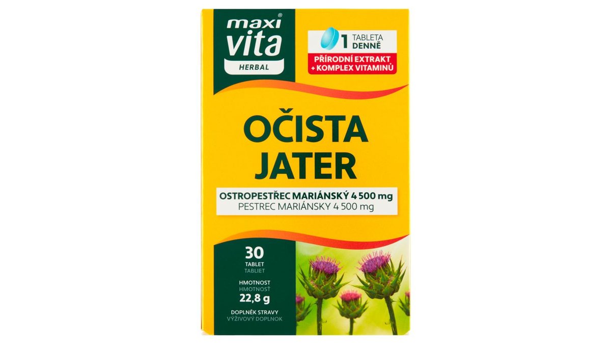 Maxi Vita Herbal Očista jater 30 tablet 22,8g