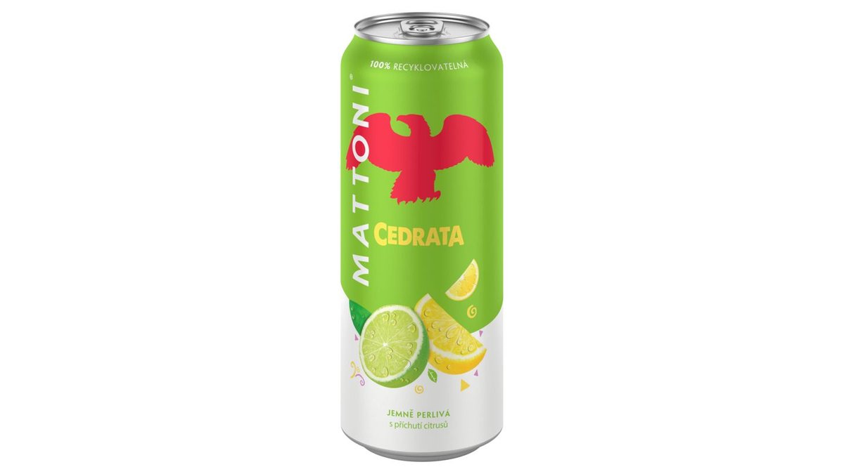 Mattoni Cedrata s příchutí citrusů jemně perlivá 0,5l