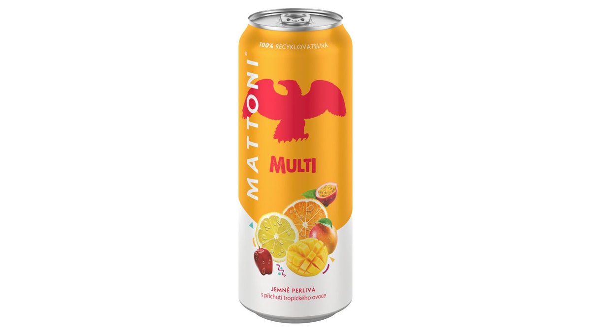 Mattoni Multi s příchutí tropického ovoce jemně perlivá 0,5l
