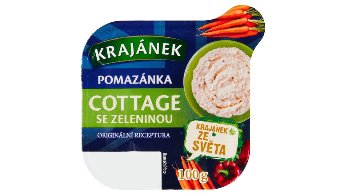 Krajánek Pomazánka cottage se zeleninou 100g