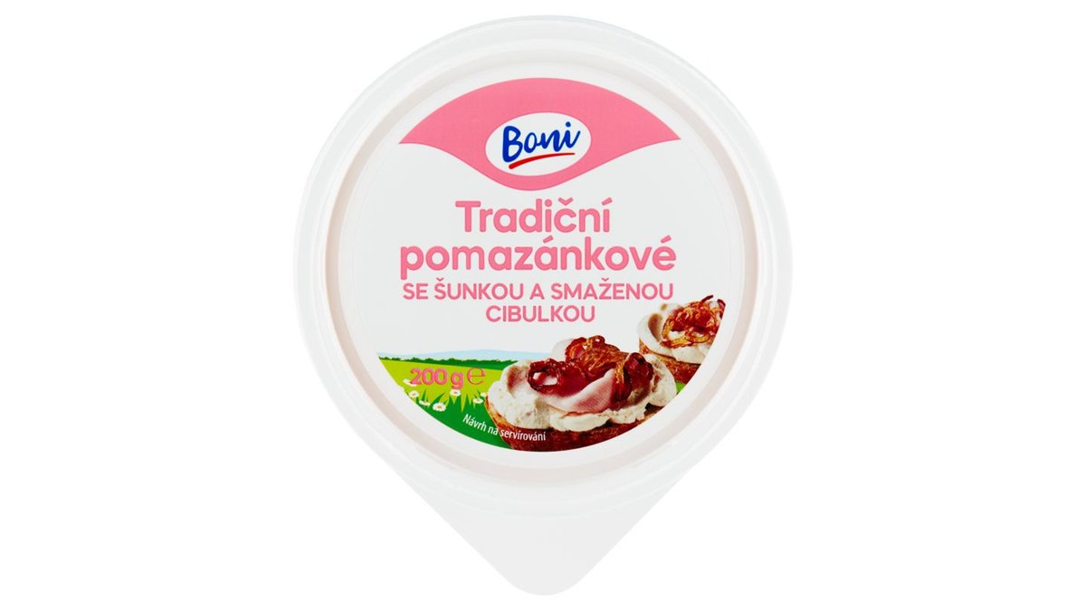 Boni Tradiční pomazánkové se šunkou a smaženou cibulkou 200g