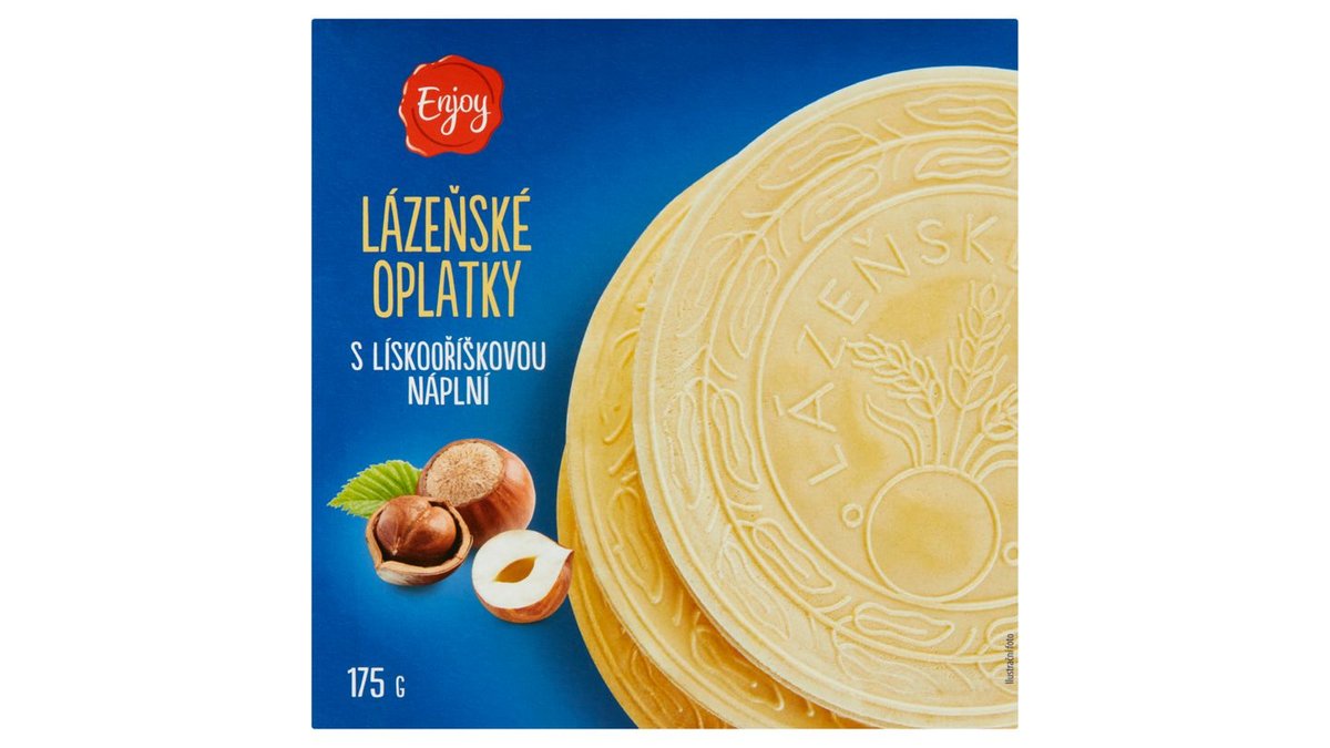 Enjoy Lázeňské oplatky s lískooříškovou náplní 175g