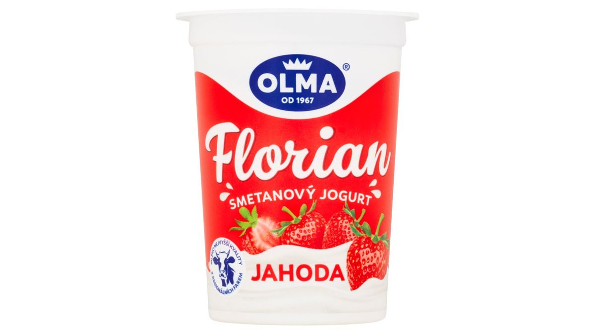 Olma Florian Smetanový jogurt jahoda 150g