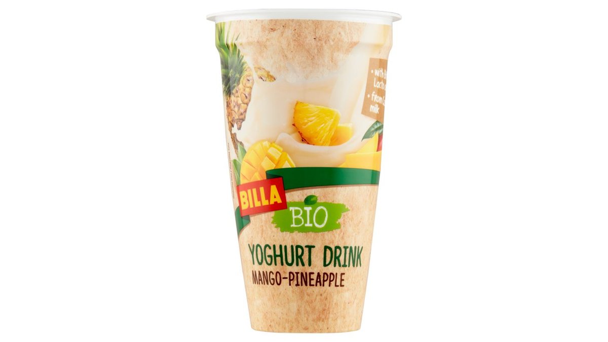 BILLA BIO Jogurtové mléko s bifidokulturou mango-ananas 230g